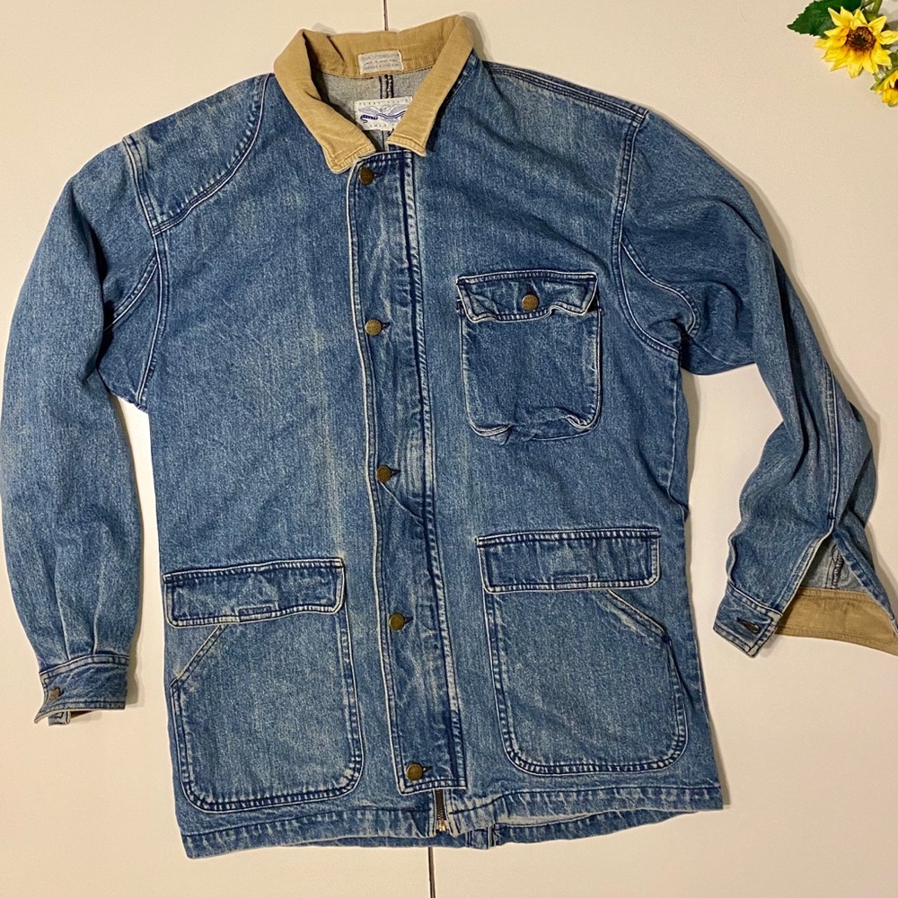 Vintage 80s Perry Ellis Jean Jacket Men's Medium